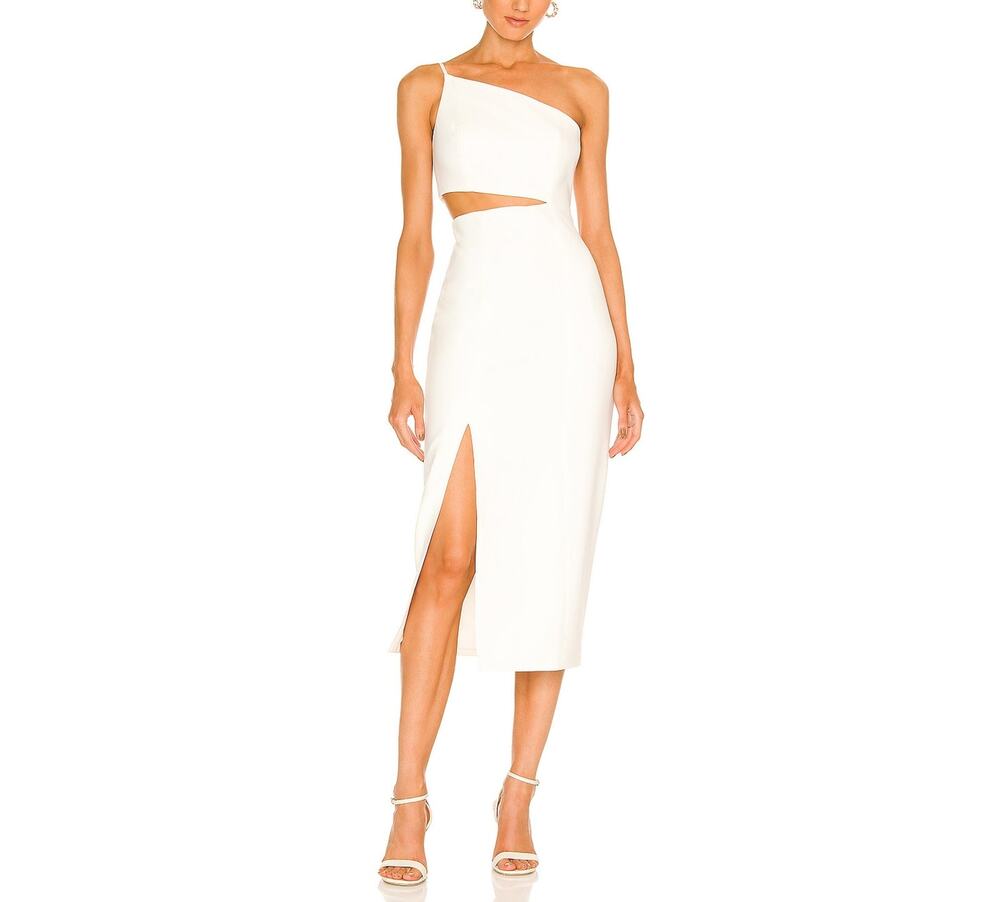 Cinq A Sept Asymmetric Cream Laurile Dress Size 6